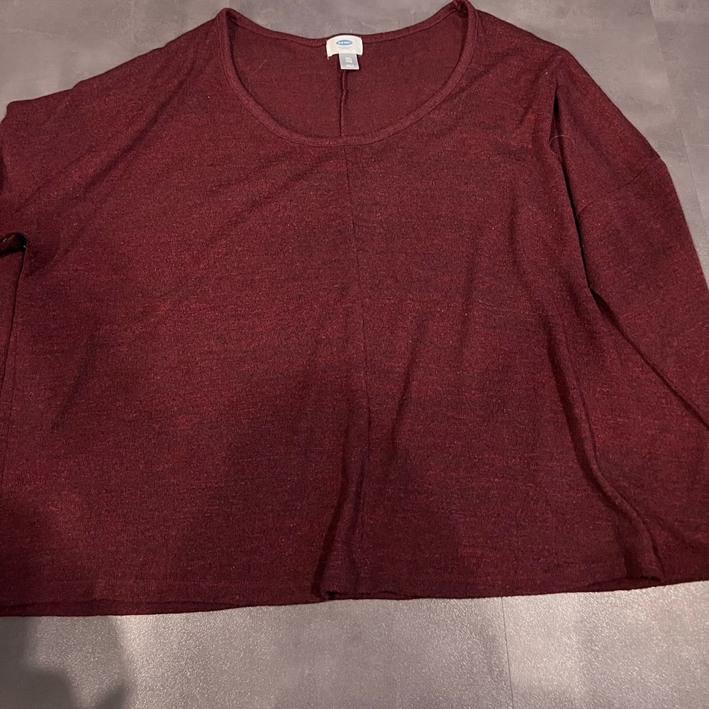 Old Navy Maroon Long Sleeve Top